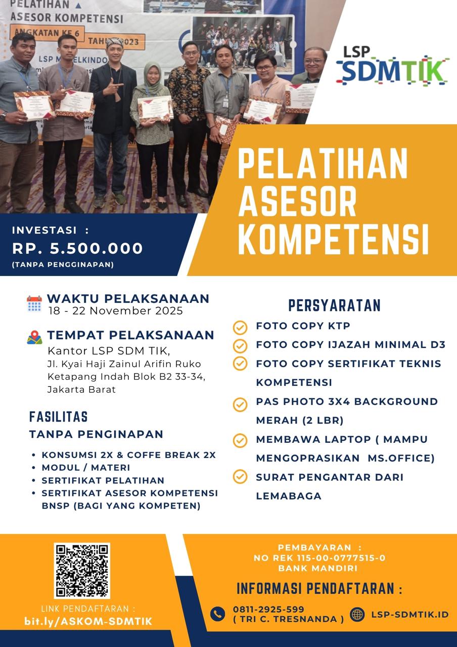 Pelatihan Asesor Kompetensi 2025